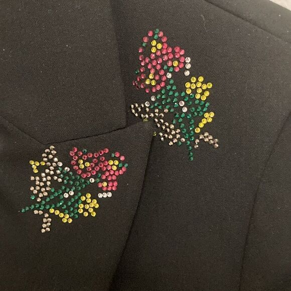 Zadig & Voltaire Venus Diamanté Flower Black Woman’s Blazer. FR 34/US 2. - Picture 10 of 13